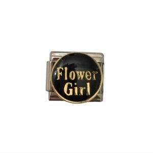 Italian Charmlink Flower‎ Girl for Charm Bracelet 9mm